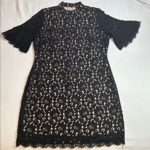 Forever 21 Black Floral Lace Dress